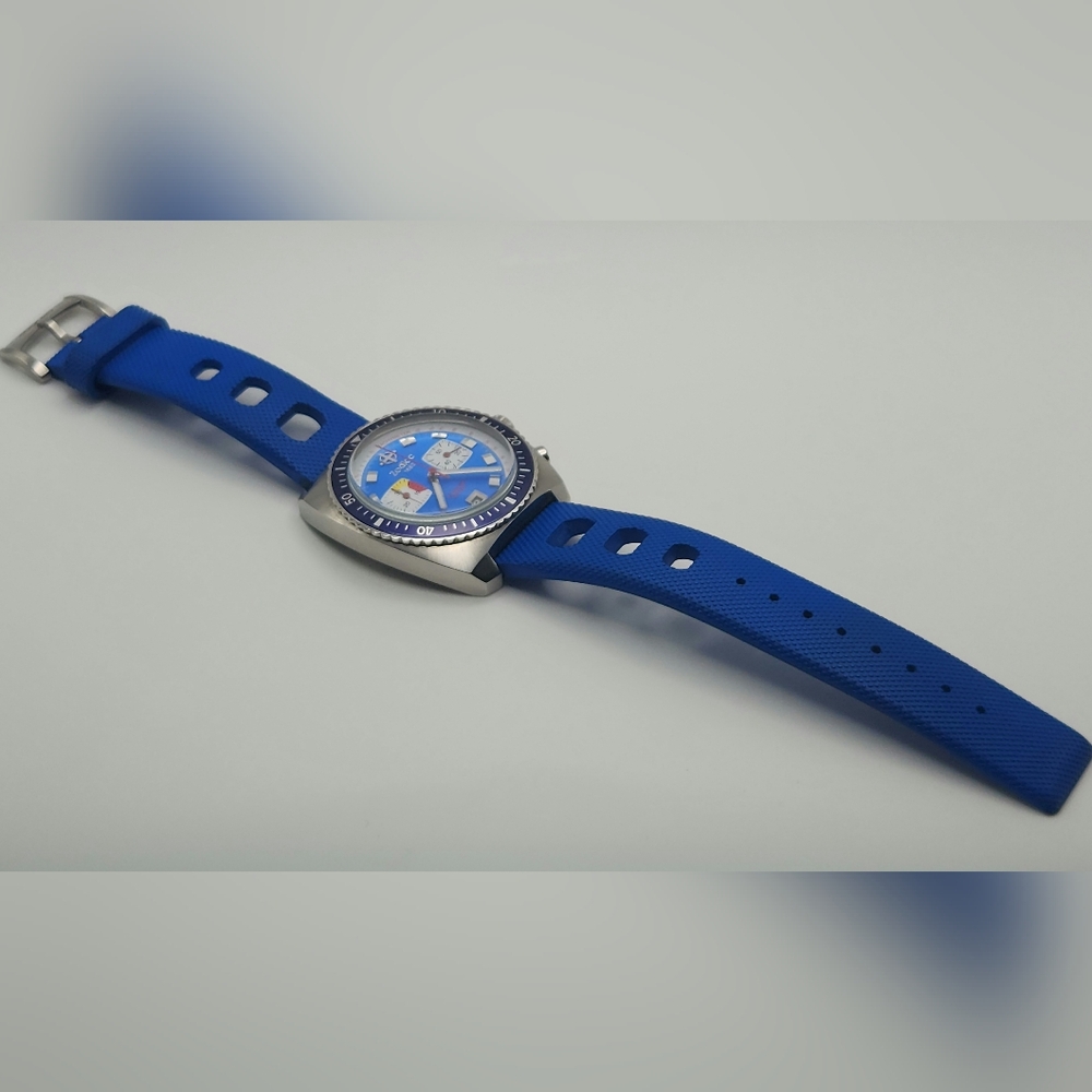 Zodiac Seadragon ZO2222 Men's Blue Quartz Chronograph Watch - READ DESCRIPTION - Picture 11 of 14